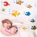 Cute Fish & Little Bubble Wall Stickers 